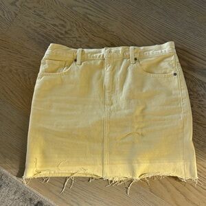 Lucky Brand Light Yellow Denim Mini Skirt